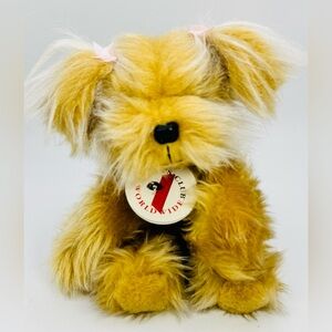 Russ Berrie Golden Yorkie SPARKLE 9" Plush Yorkshire Terrier Dog Gilda's Club